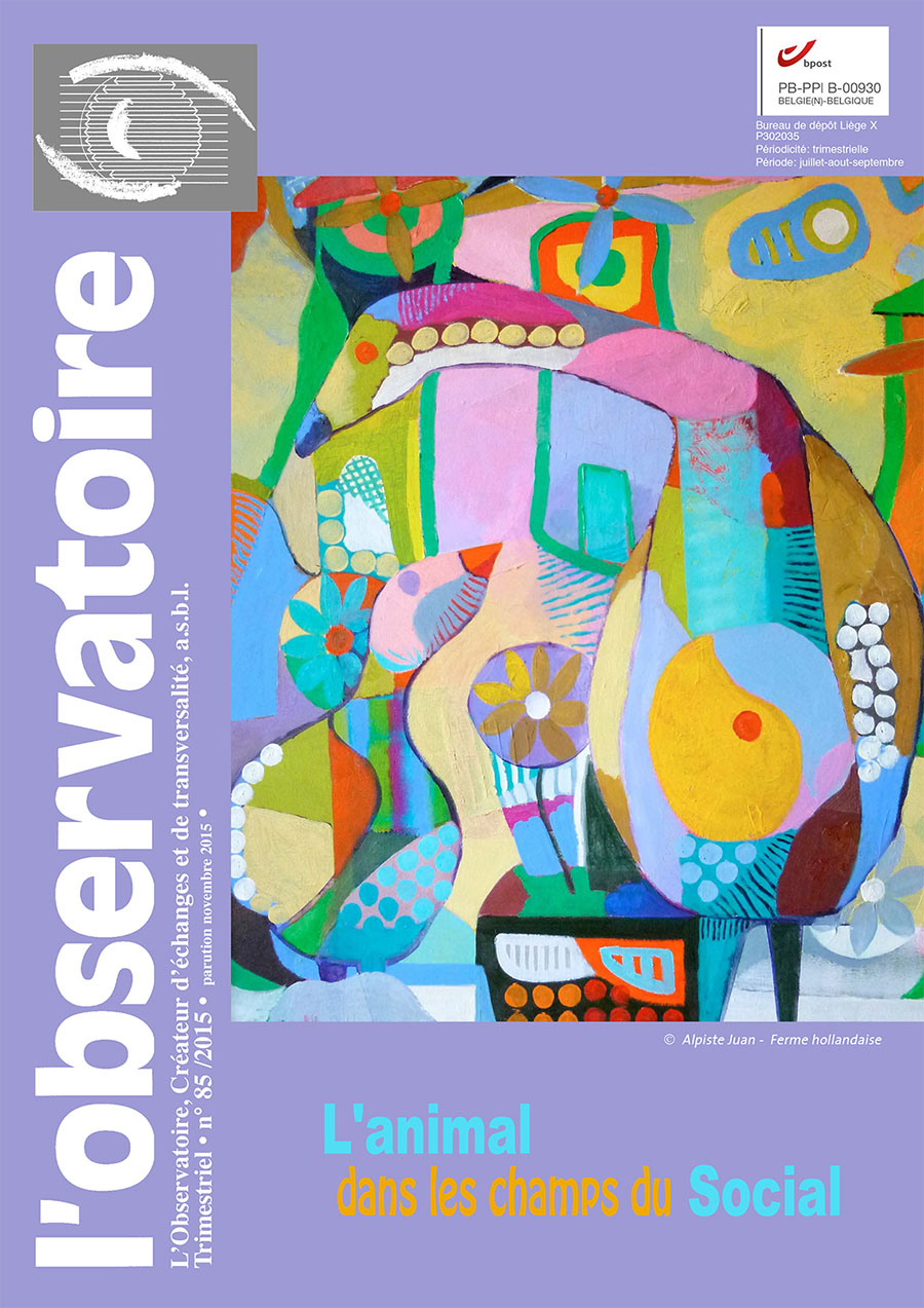L’animal dans les champs du Social - Revue L'Observatoire n°85